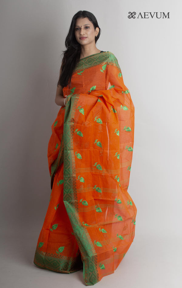 Bengal cotton Tant Saree with Embroidery - 1438 Saree Riya's Collection   