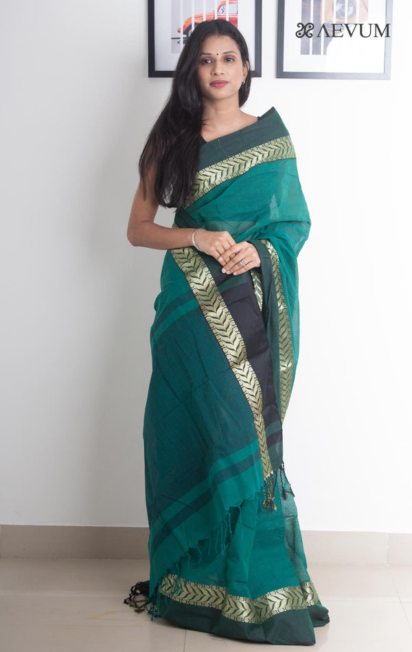 Bangladeshi Cotton Handloom Saree Without Blouse Piece - 1877 Saree AEVUM 2   