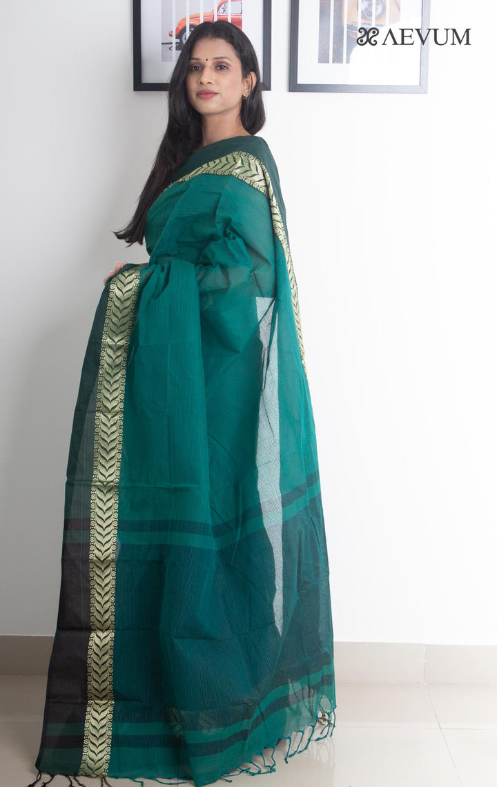 Bangladeshi Cotton Handloom Saree Without Blouse Piece - 1877 Saree AEVUM 2   