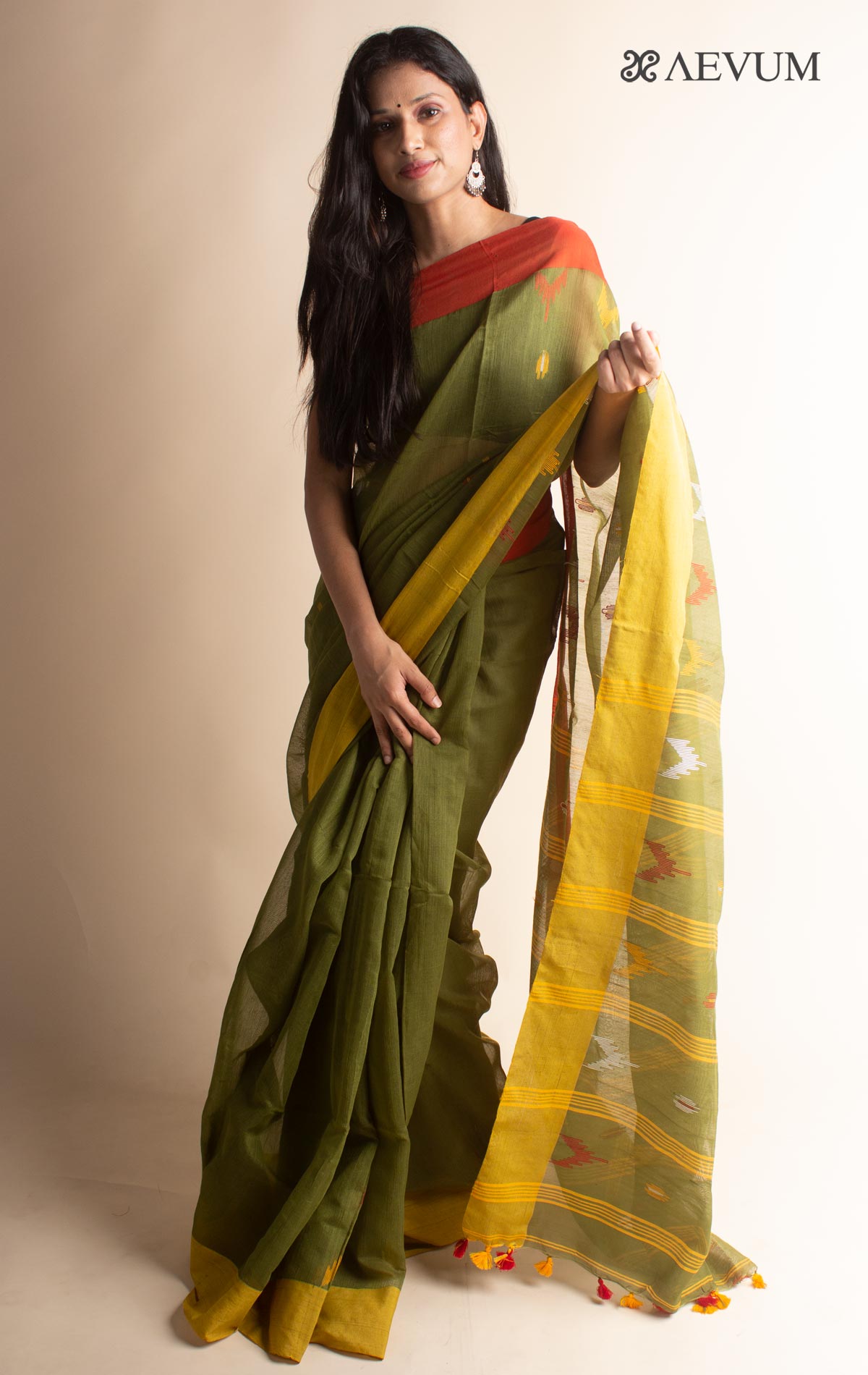 Tant Cotton Silk Bengal Handloom Saree - 3503 – AEVUM