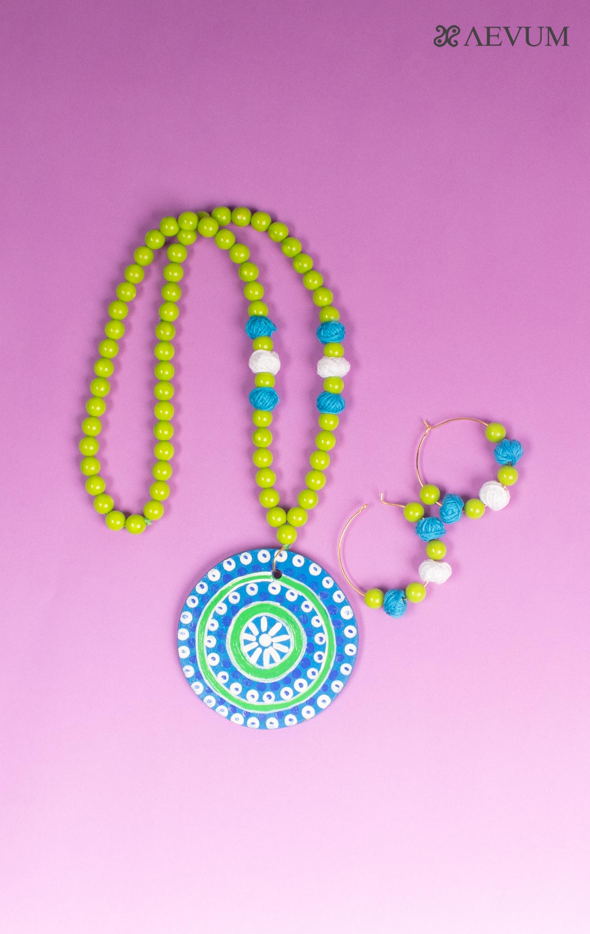 Hand Painted Beaded Necklace Set 5003 Aevum