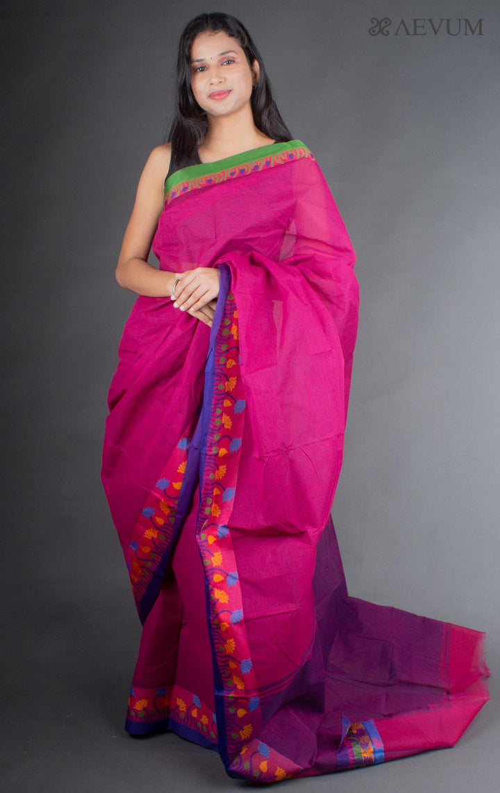 Bangladeshi Cotton Handloom Saree Without Blouse Piece - 6433 Saree AEVUM 2   