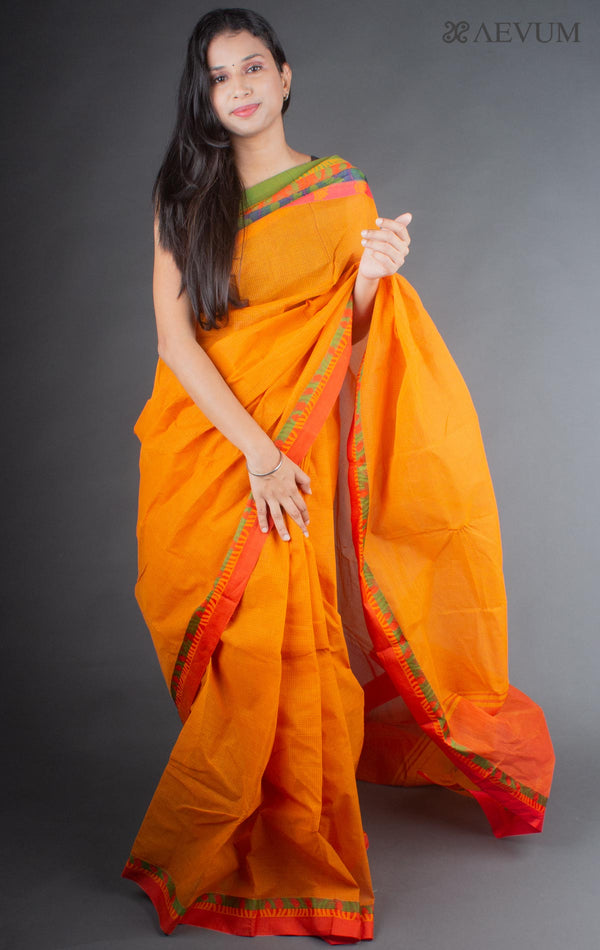 Bangladeshi Cotton Handloom Saree Without Blouse Piece - 6435 Saree AEVUM 2   