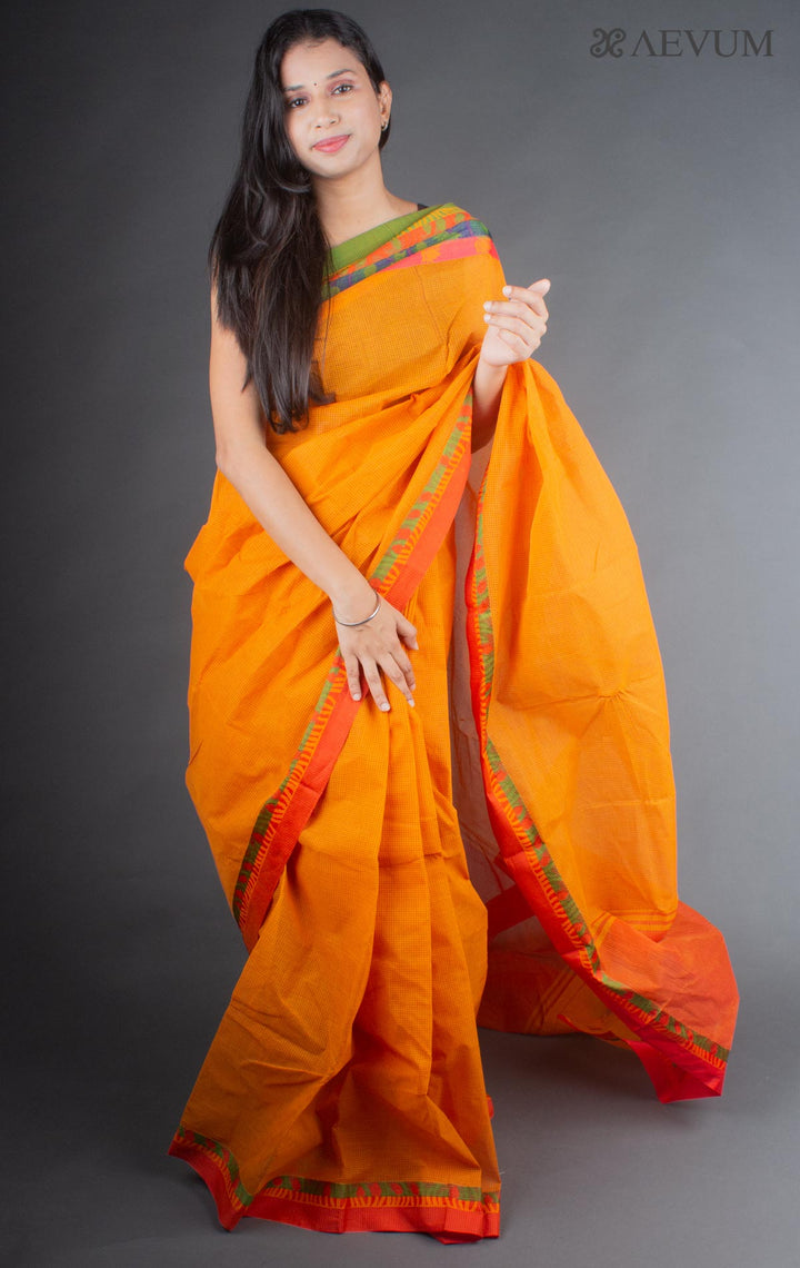 Bangladeshi Cotton Handloom Saree Without Blouse Piece - 6435 Saree AEVUM 2   