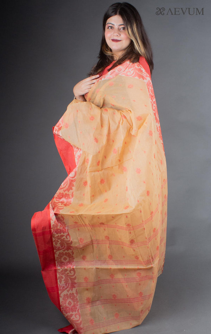 Bengal Cotton Handloom Saree Without Blouse Piece - 6662 Saree Ashoke Pal   