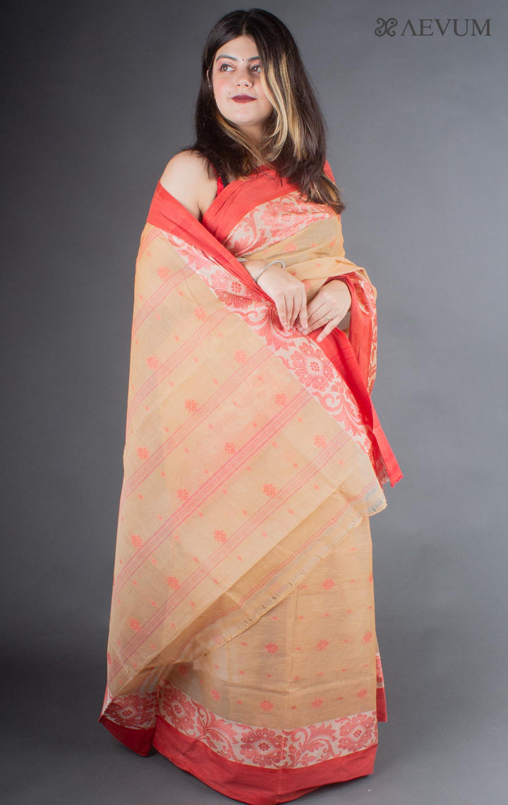 Bengal Cotton Handloom Saree Without Blouse Piece - 6662 Saree AEVUM