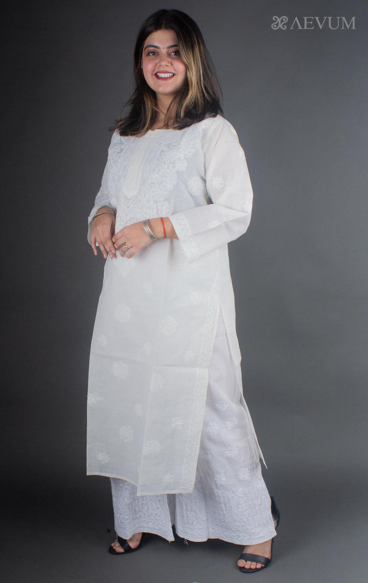 Hand Embroidered Lucknowi Chikankari Kurti - 7188 Kurti Silk Thread   