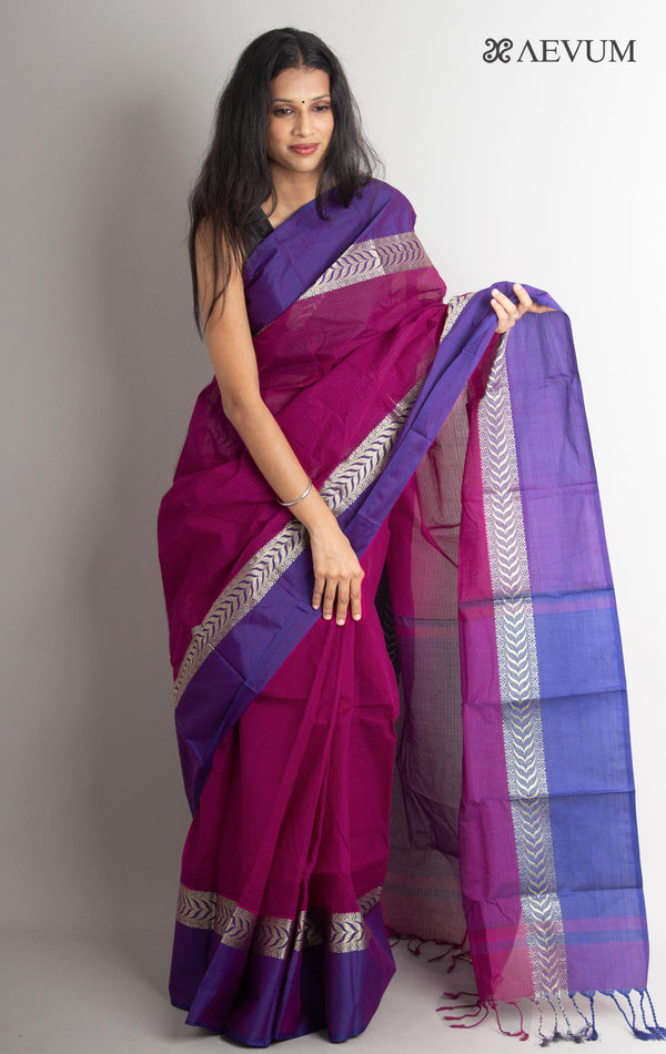 Bangladeshi Cotton Handloom Saree Without Blouse Piece - 0829 Saree AEVUM   