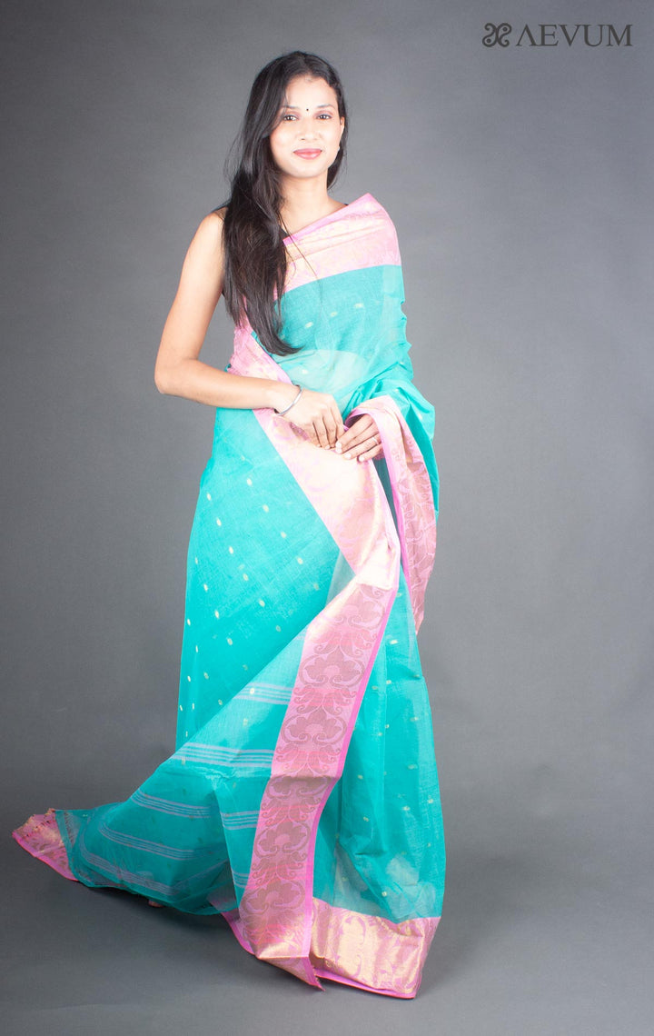 Bengal Cotton Zari Tant Handloom Saree Without Blouse Piece - 0831 Saree Anita Kuthir   