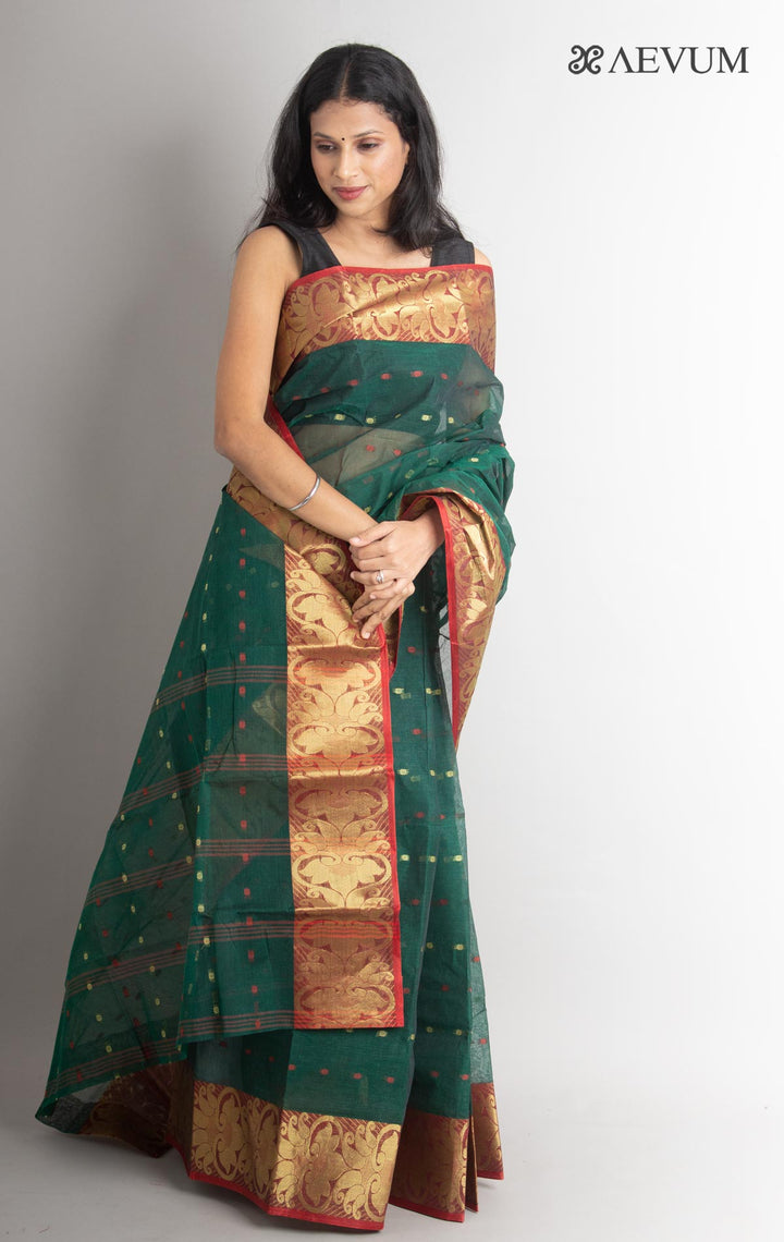 Bengal Cotton Zari Tant Handloom Saree Without Blouse Piece - 0836 Saree Anita Kuthir   