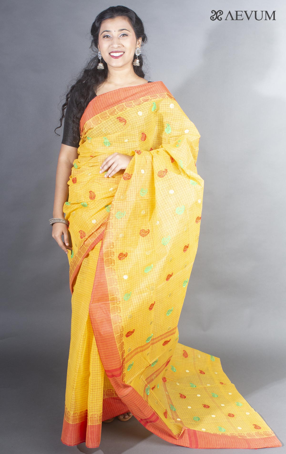 Bengal Cotton Tant Saree With Embroidery - 9498 – AEVUM