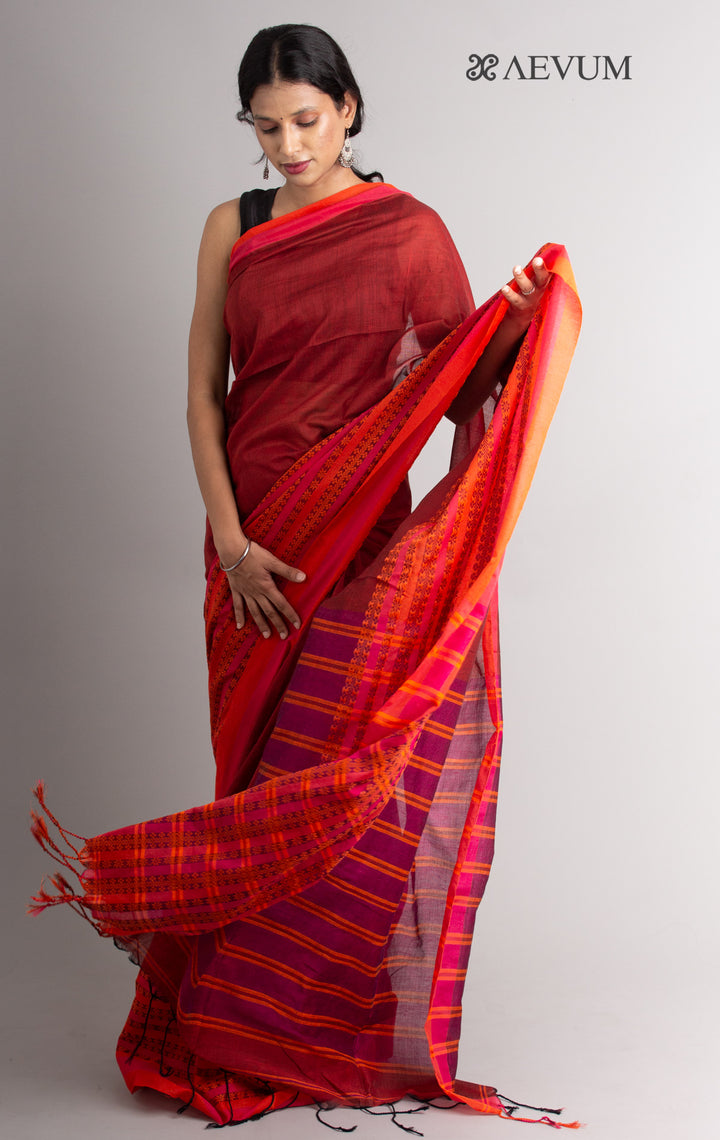 Begampuri Bengal Cotton Handloom Saree-0339 Saree AEVUM 2   