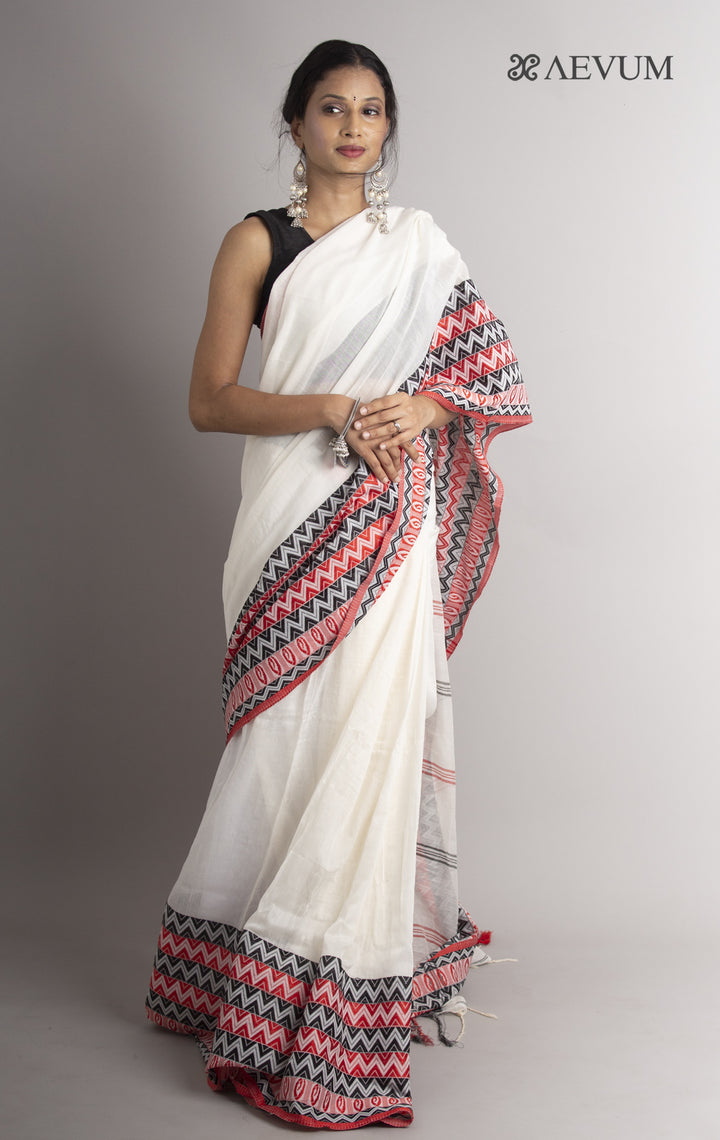 Begampuri Bengal Cotton Handloom Saree - 0432 Saree AEVUM 2   