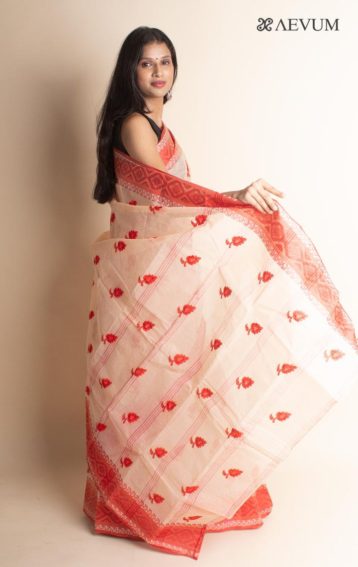 Bengal Cotton Tant Saree with Embroidery - 2974 Saree Riya's Collection   