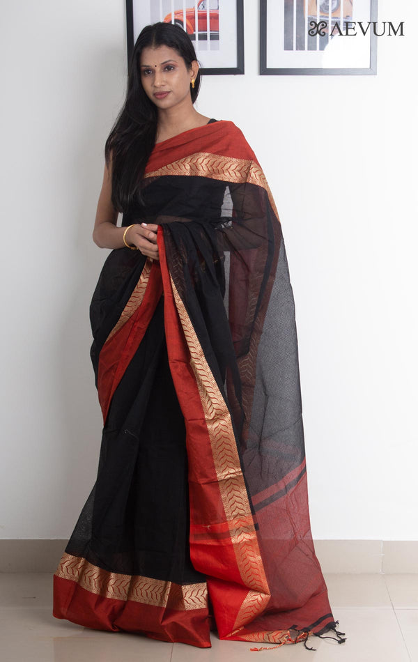 Bangladeshi Cotton Handloom Saree Without Blouse Piece - 2260 Saree AEVUM 2   