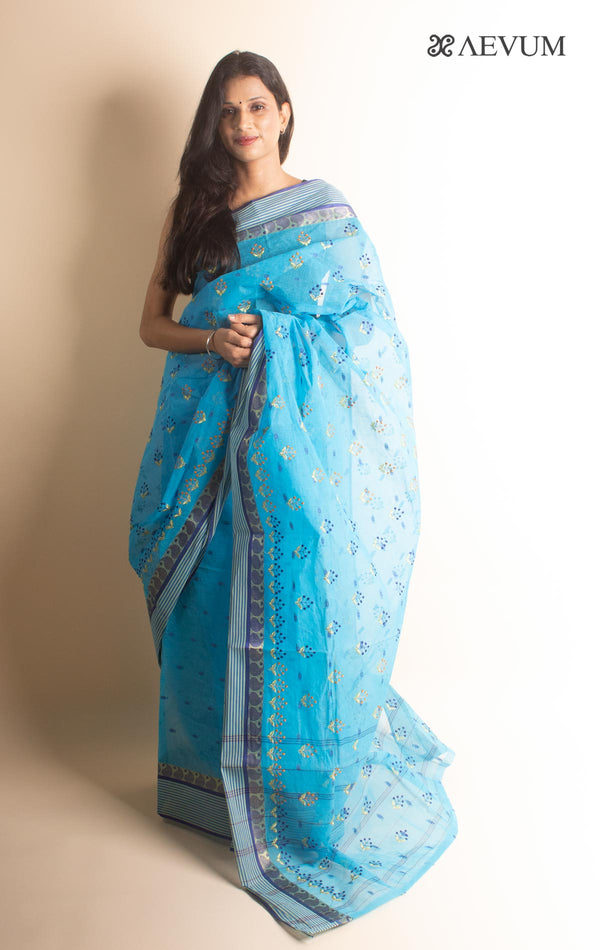 Bengal Cotton Tant Saree with Embroidery - 1602 Saree AEVUM   