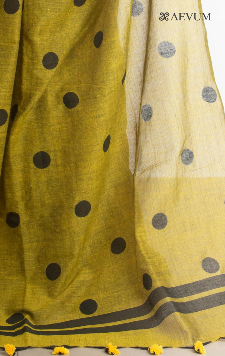 Polka Dot Mulmul Cotton Saree - 2391 Saree Ashoke Pal   