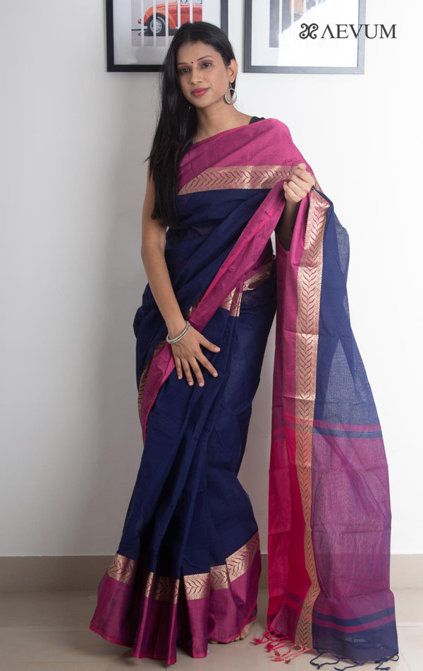 Bangladeshi Cotton Handloom Saree Without Blouse Piece - 2409 Saree AEVUM 2   