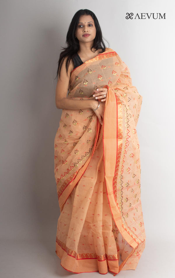 Bengal Cotton Tant Saree with Embroidery - 1432 Saree Riya's Collection   