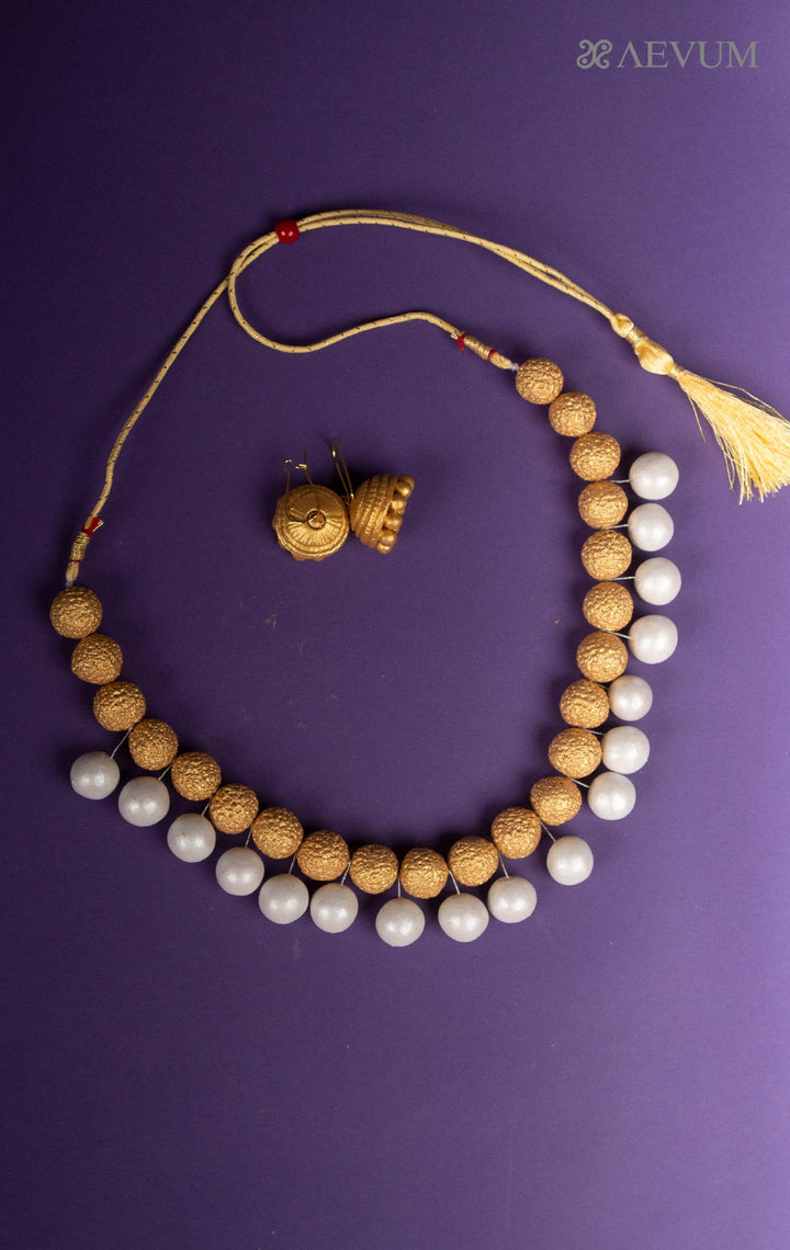 Terracotta Handmade Necklace Set - 7981 Jewellery Kasturi Sengupta   